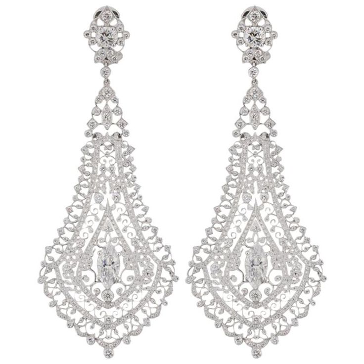 Sultana Diamond Earrings Diamond 3.28 Carat, Diamond Marquise 1.60 Carat, Platinum 950 Luxury Marquise Earrings With Diamond Eyes, Diamond Chandelier Earrings, Diamond Chandelier, Earrings Chandelier, Jewelry Styles, Earrings Diamond, Expensive Jewelry, Women Diamond, Fairytale Wedding