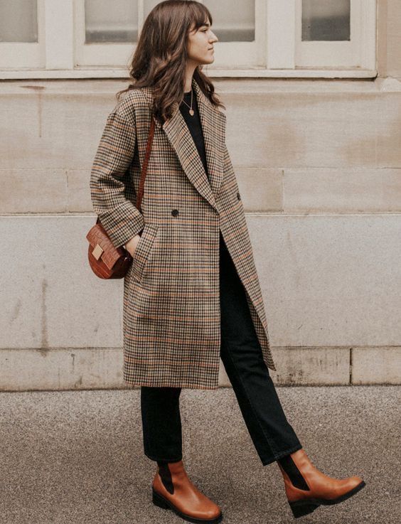 Mantel Outfit, Checkered Coat, Fall Fashion Coats, Stile Hijab, Gala Fashion, Academia Fashion, Paris Mode, Looks Street Style, Mode Inspo