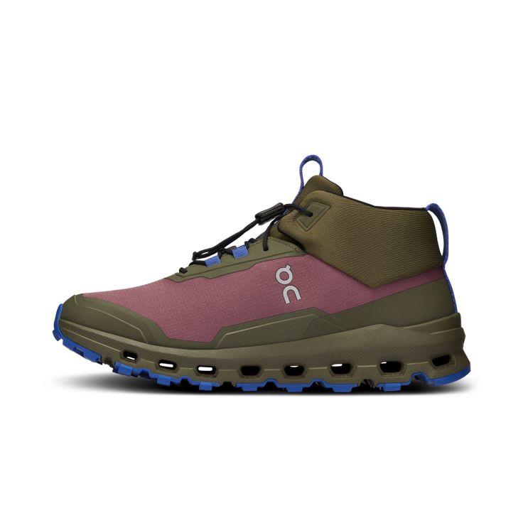 A mid-cut, waterproof shoe for 8-15 year olds. Engineered with a Missiongrip™ outsole, it's ready for outdoor adventure | On Cloudhero Mid Waterproof Lifestyle Shoe in Cherry/Olive, Size: 35.5. Hiking, Missiongrip™, 8-15 year olds Active Life, Hiking. Performance Outdoor | Recycled Polyester Weatherproof Low-top Trail Running Shoes For Outdoor, Functional Green High-top Sneakers With Round Toe, Green Functional High-top Sneakers With Round Toe, Functional Trail Running Shoes With Abzorb Midsole For Outdoor, Waterproof Lace-up Running Shoes For Hiking, Waterproof Sporty Sneakers For Walking, Breathable Low-top Walking Boots, Sporty Waterproof Sneakers For Walking, Functional Mid-top Hiking Boots For Sports