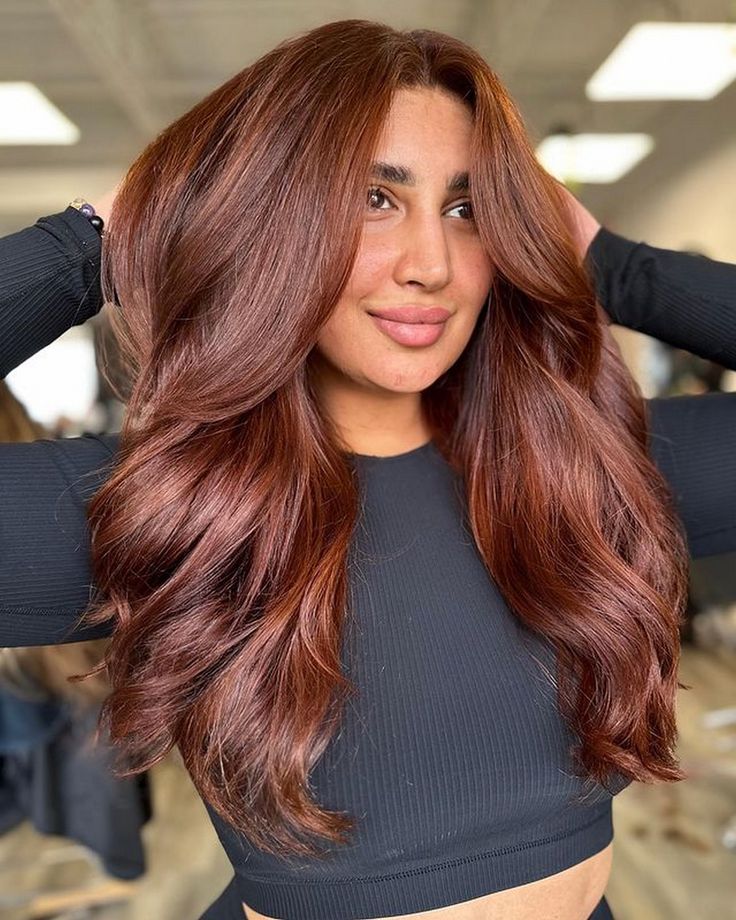 34 Copper Brown Hair Color Ideas to Express Yourself - Hood MWR Dark Orange Copper Hair, Copper Red Brown Hair Color, Cherry Copper Hair Color, Cooper Hair Color On Hispanic, Reddish Copper Hair Color, Redish Brown Hair Color For Summer, Copper Chestnut Hair, Medium Copper Brown Hair Color, Reddish Brunette Hair