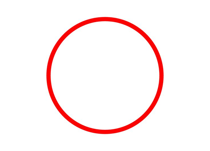 a red circle on a white background