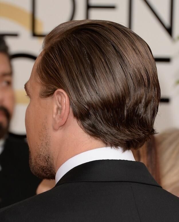 The back of Leonardo DiCaprio’s head: | The 27 Best Moments From The Golden Globe Awards Back Of Head Reference Hair, Head Turn Around, Back Head Reference, Head From Behind Reference, Back Of The Head Reference, Back Of Head Reference, Head Turn Reference, Head From The Back, Head From Behind