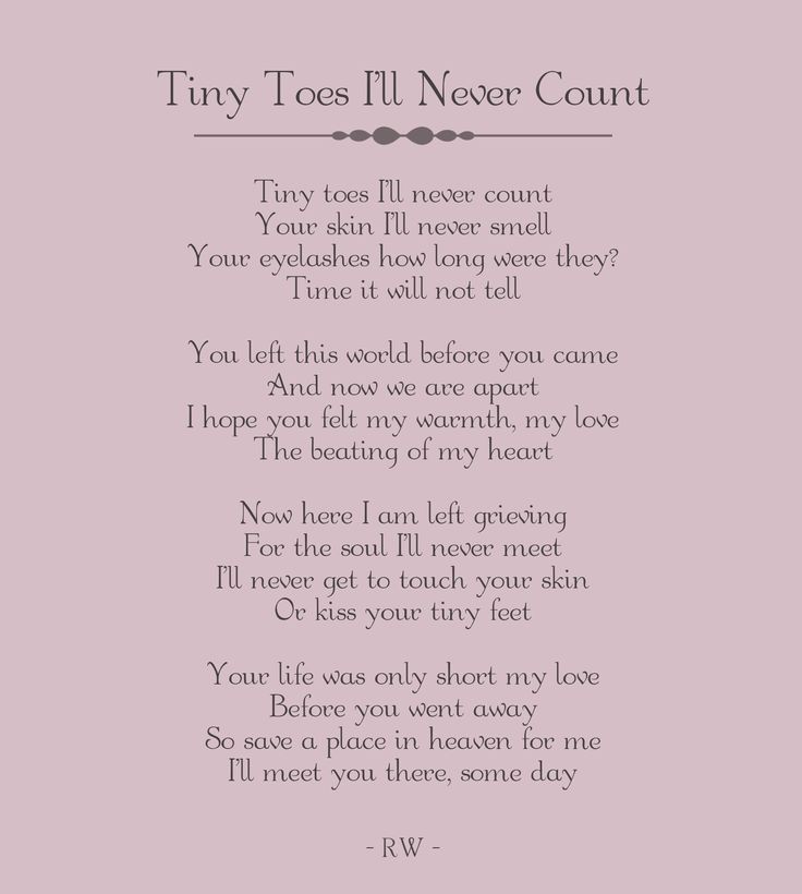 a poem written in black and white on a pink background with the words tiny toes i'll never count