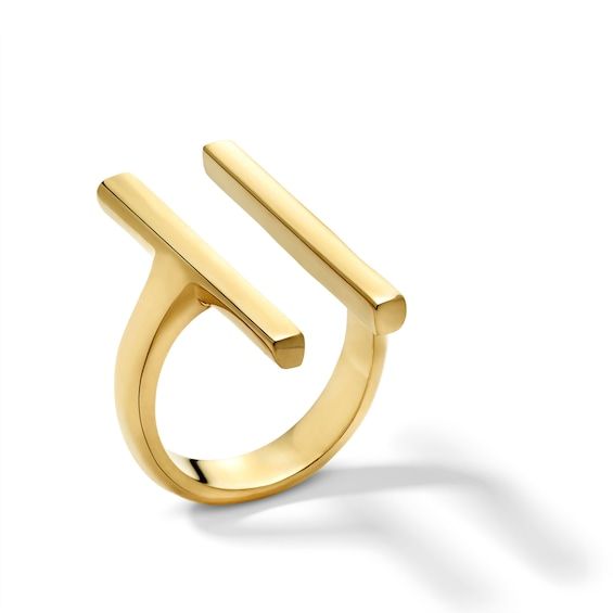 Make a bold statement with a minimalist look when you wear this Soko Double Bar ring. Brass with 24K gold plate This open design features a pair of sleek parallel bars Handcrafted by artisans in Kenya using traditional techniques Metal Bar Rings, Sleek Gold Open Ring Jewelry, Sleek Gold Rings For Formal Occasions, Winter Nail Trends, Juicy Jewelry, Silversmithing Jewelry, Lifestyle Goals, Ombre Fashion, Bar Ring