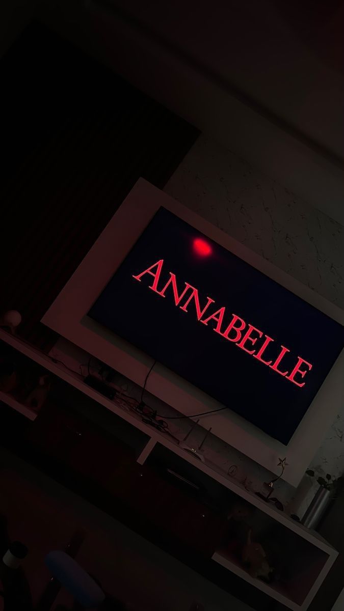 an illuminated sign that says annabele on it