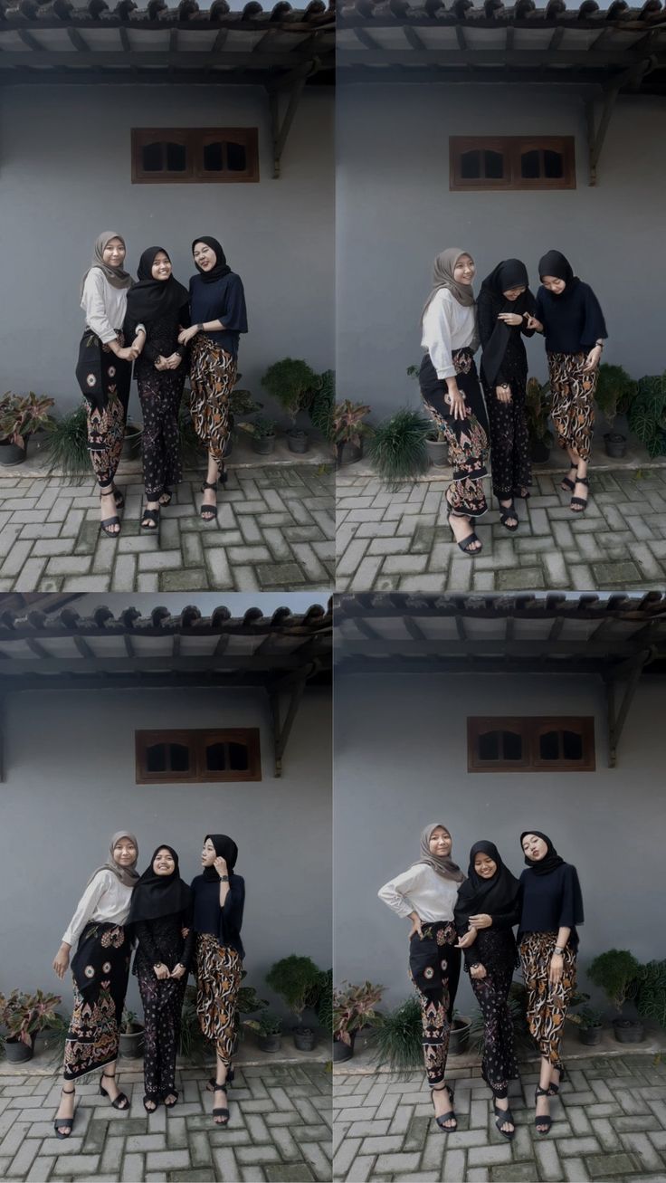 Outfit Rok Batik, Hijab Kondangan, Kain Lilit, Rok Lilit, Ootd Hijab Casual, Casual Hijab Outfit, Ootd Hijab, Brown Aesthetic, Photoshoot Inspiration