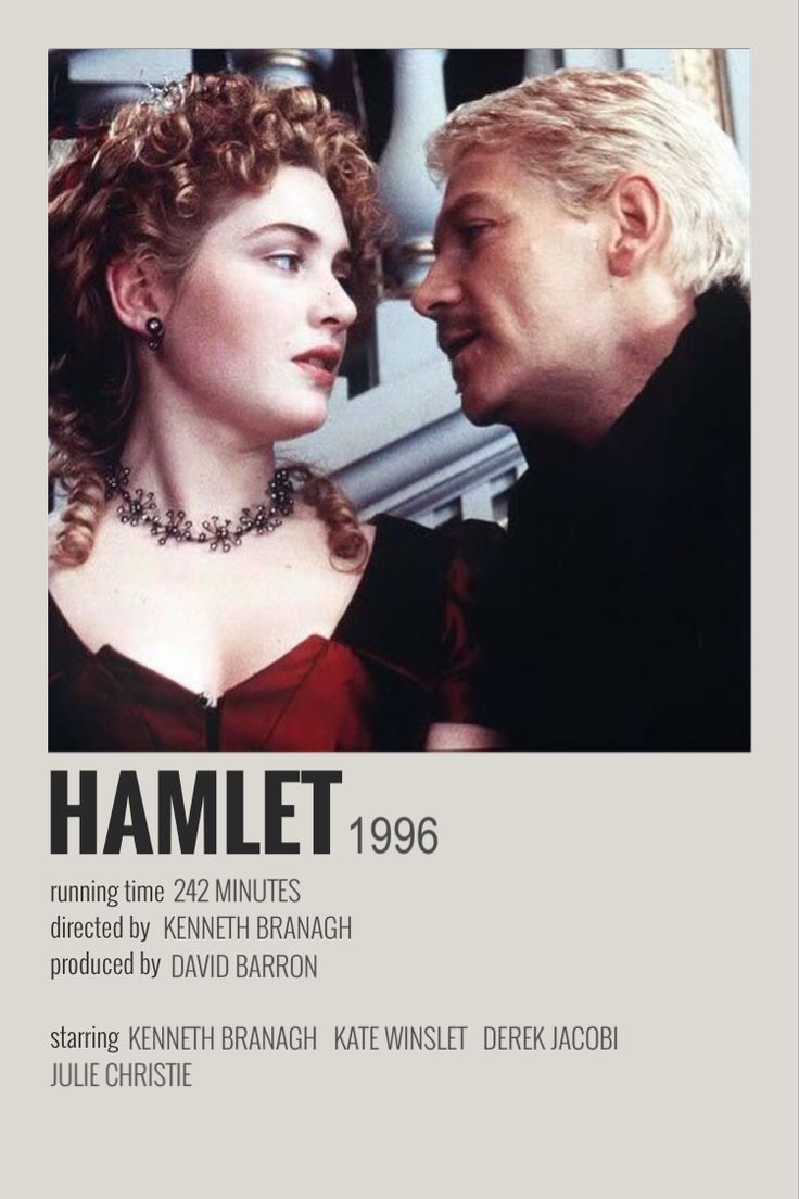 the poster for hamlet, starring actors from left to right richard branky, kein -