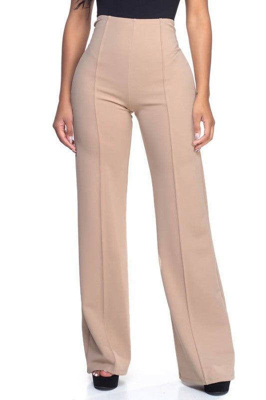 Bas Large, High Waist Dress Pants, Mint Choco, High Waisted Dress Pants, Confident Style, High Waist Dress, Flare Leg Pants, Color Full, Waist Dress