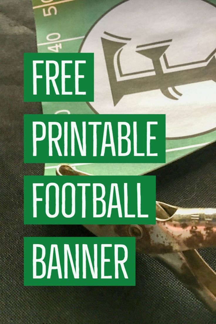 a pair of scissors with the words free printable football banner