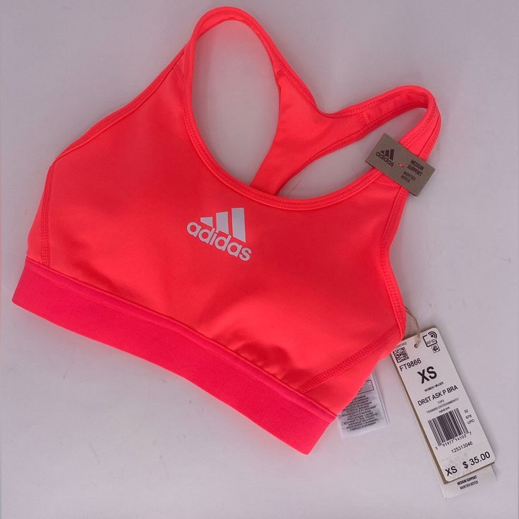 Nwt Adidas Sports Bra Casual Sports Bra For Light Sports With Athletic Fit, Adidas Running Activewear, Adidas Athleisure Activewear For Summer, Adidas Sportswear For Running, Adidas Running Sportswear, Casual Sports Bra For Running, Casual Athletic Sports Bra, Adidas Summer Sportswear, Sporty Summer Sports Bra For Sports Events