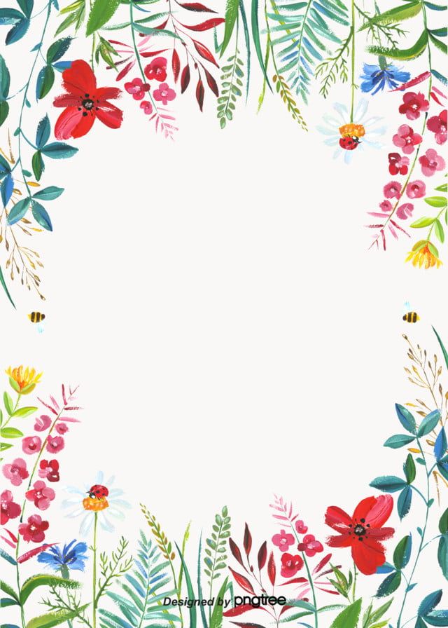 watercolor flowers and leaves are arranged in the shape of a circle on a white background