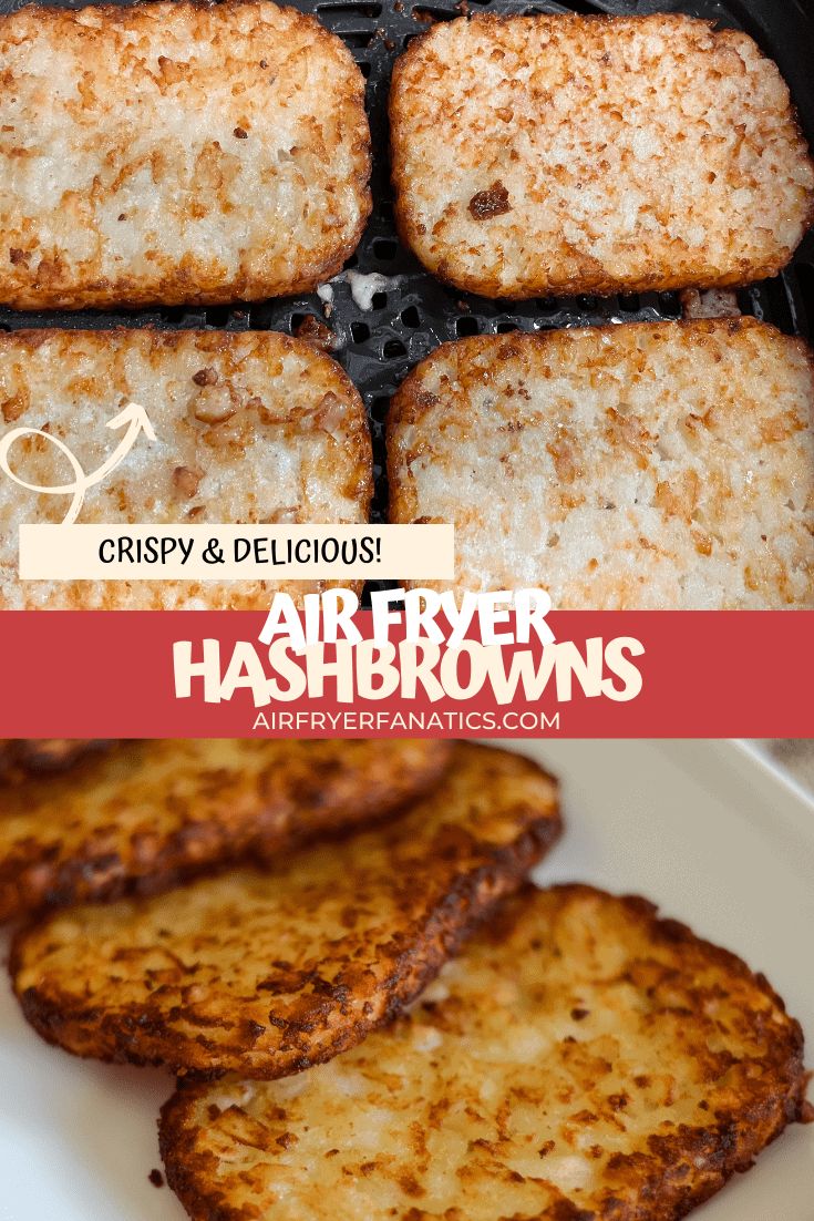 crispy and delicious air fryer hashbrowns are the perfect side dish