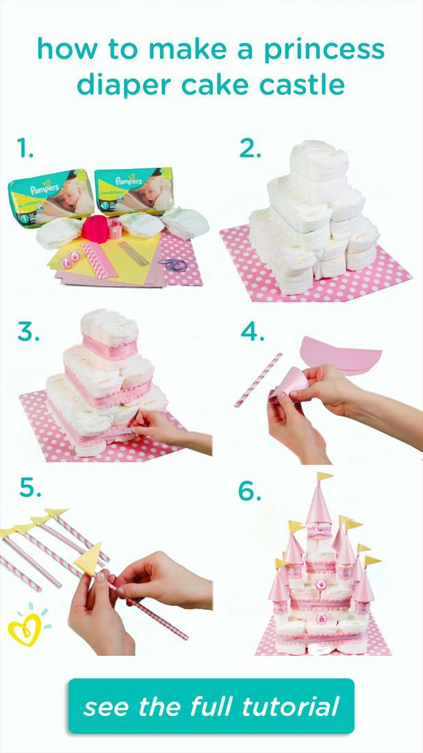 how to make a princess diaper cake castle step by step instructions with pictures and instructions