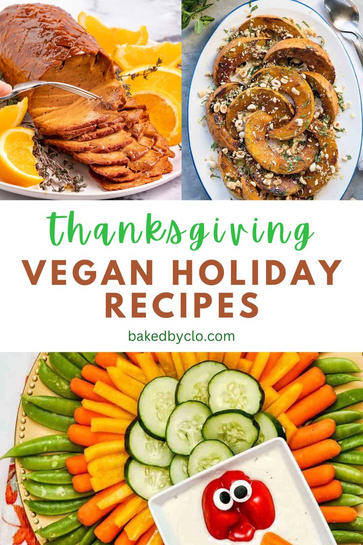 thanksgiving vegan holiday recipe with turkey, carrots and cucumbers