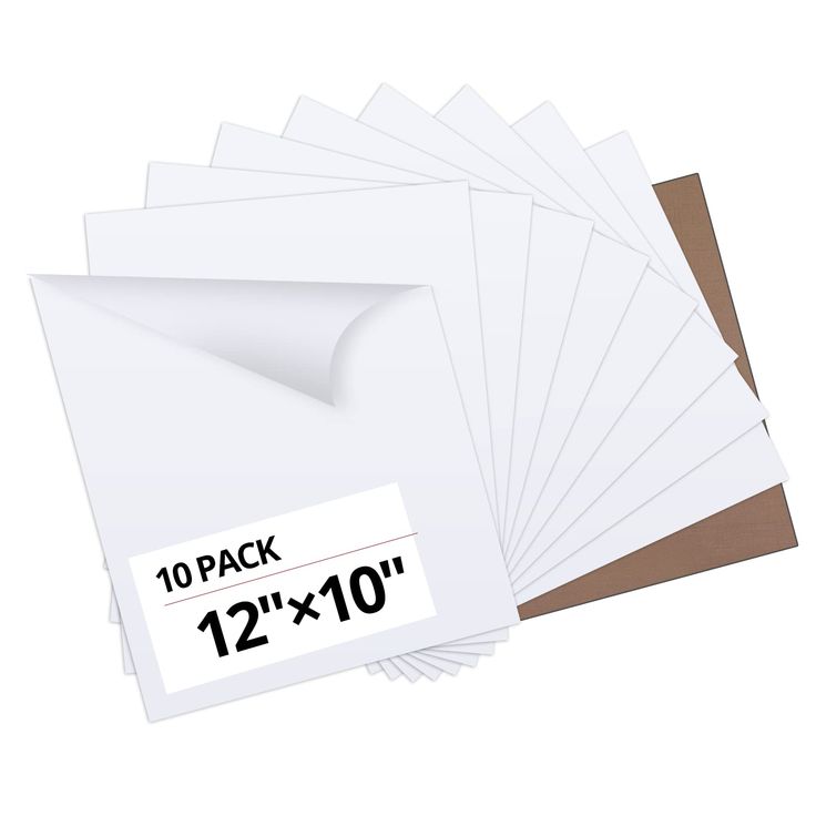 10 sheets of white paper with brown edges