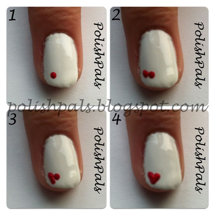 Polish Pals: Valentine's Day Nails & Heart Tutorial Heart Nails Tutorial, Fingernail Ideas, Nailart Tutorial, Nail Art Tutorials, February Nails, Nail Art For Beginners, Simple Nail Art Designs, Super Nails, Nails Polish