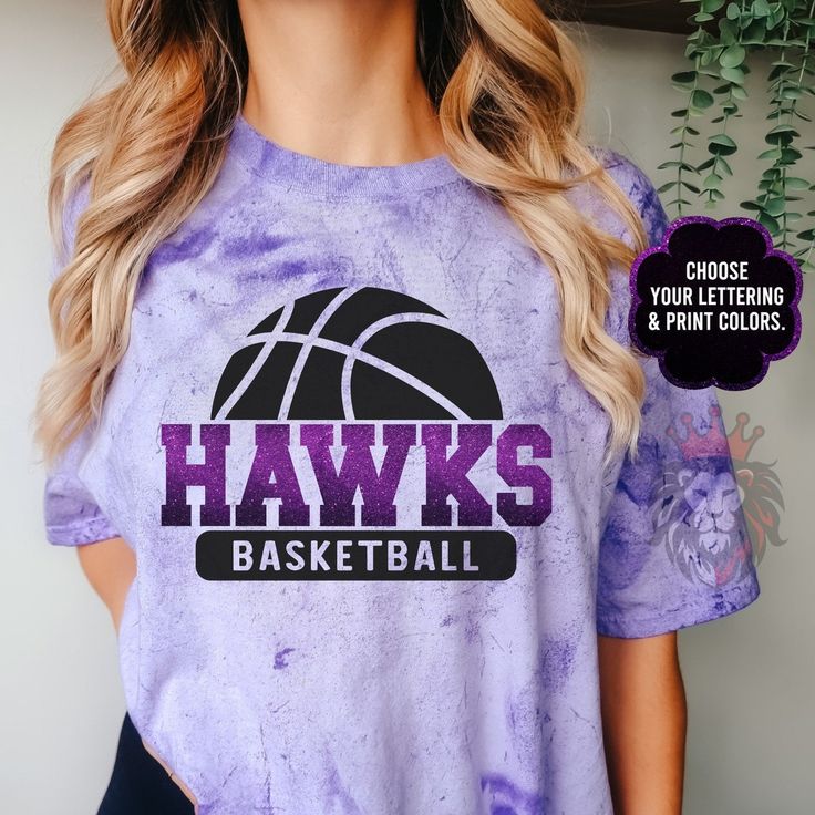 Basketball Spirit Wear, Cute Basketball Shirts, Basketball Shirt Designs, Basketball Tshirt Designs, Hawks Basketball, Basketball Girlfriend, School Shirt Designs, Booster Club, Basketball T Shirt Designs