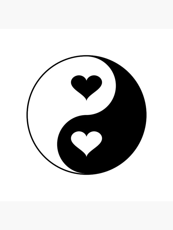 Yin Yang Heart Pretty Ying Yang Tattoo, Heart Yin Yang Tattoo, Ying And Yang Drawing, Ying Yang Heart Tattoo, Yin Yang Heart Tattoo, Simple Ying Yang Tattoo, Ying Yang Drawing, Heart Ying Yang, Yin Og Yang