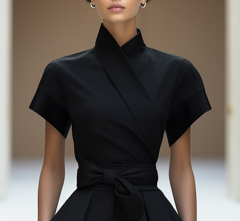 "ANNE" DRESS – Madame William M. Elegant Black Dress Classy, Crepe Dress, Wool Dress, Silk Crepe, Mode Inspiration, Looks Style, Look Fashion, Classy Outfits, Fashion Inspo Outfits