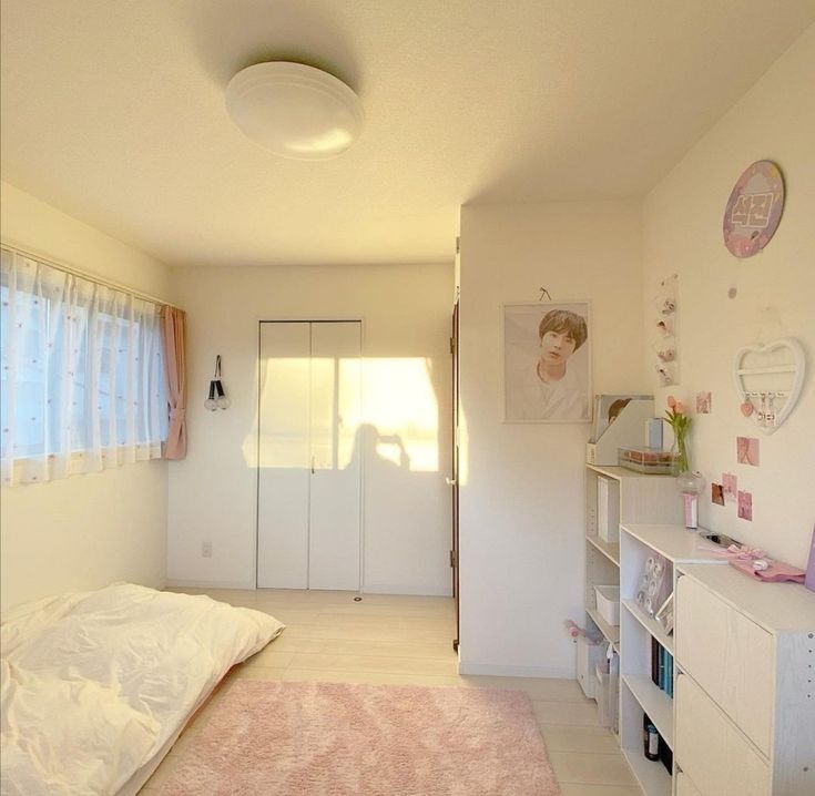 the bedroom is clean and ready to be used for children's playrooms