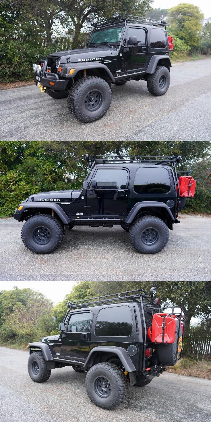 four different views of the same jeep