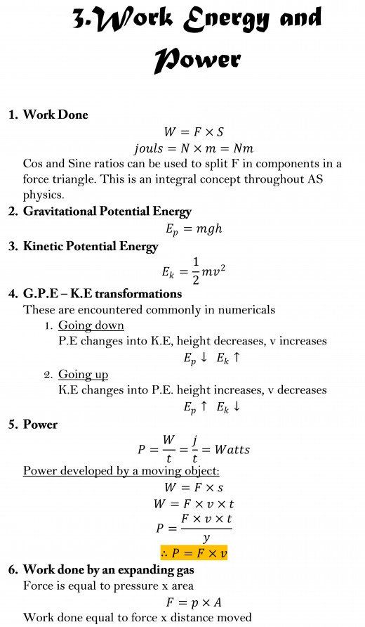 an energy diagram with the words'3 work energy and power'in yellow text