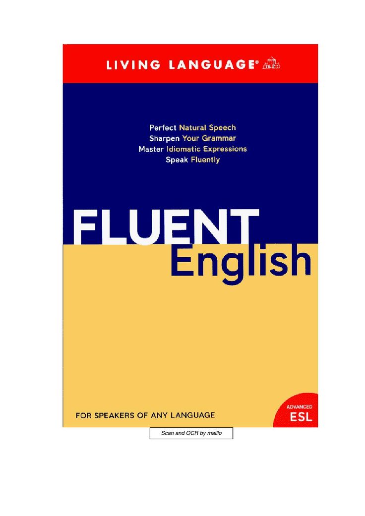 a book with the title'fluent english for speakers of any language