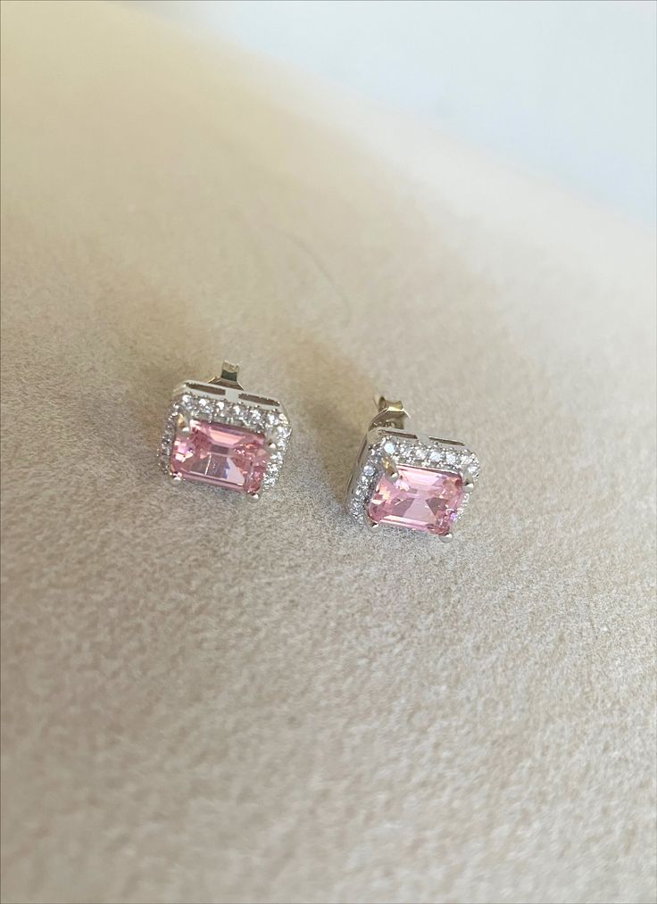 • gold plated • pink zircon • studs earrings Pink Zircon, Studs Earrings, Adele, Gold Bracelet, Gold Plate, Stud Earrings, Plating, Bracelet, Pink