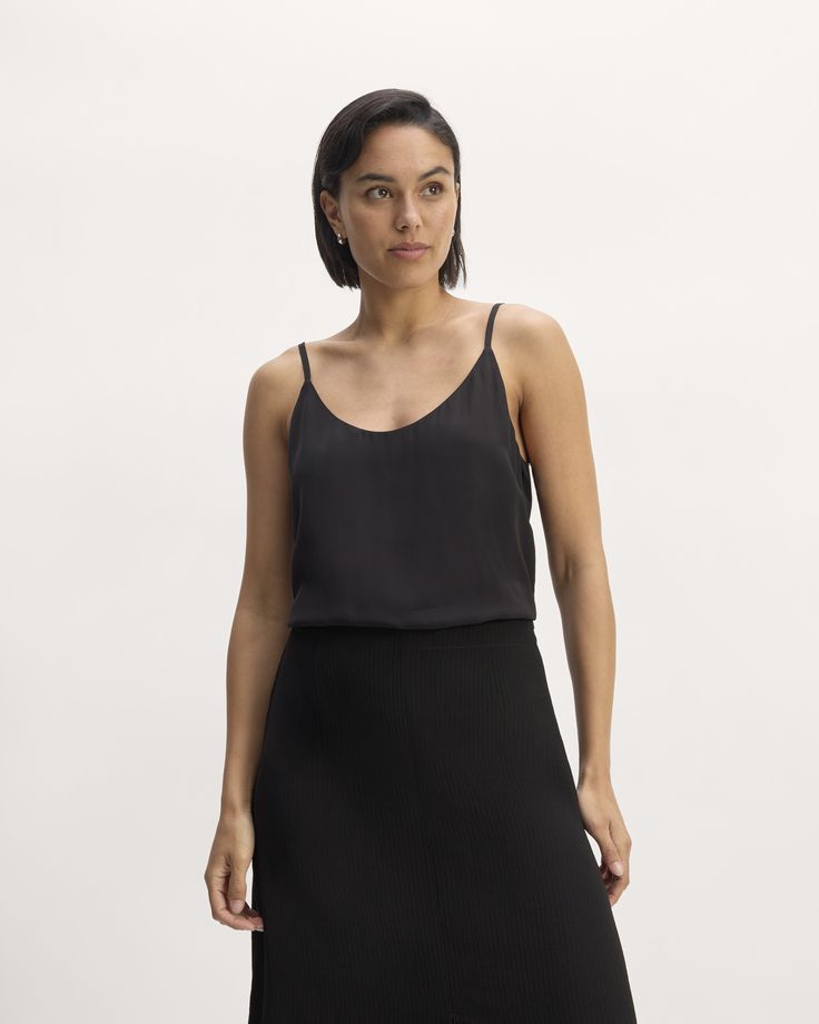 About This Style. This piece features a scoop-neck, relaxed fit, sleeveless, spaghetti straps, in viscose. 2024 Wishlist, Black Camis, Spaghetti Strap, Scoop Neck, Spaghetti, Relaxed Fit, Black