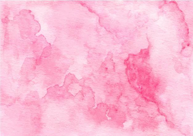 a pink watercolor background with white clouds