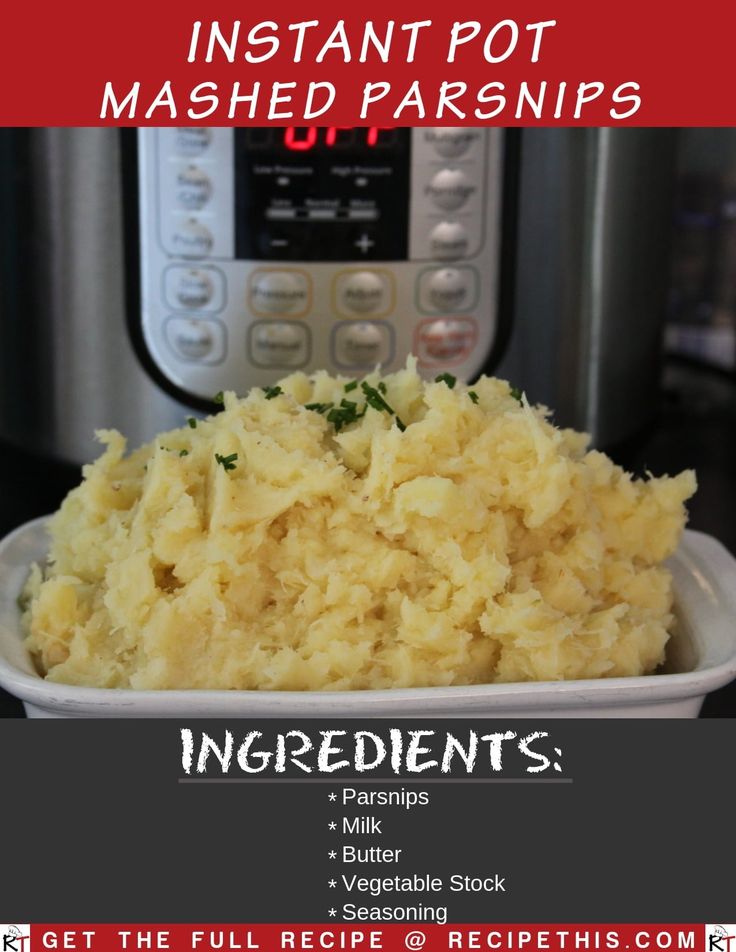 instant pot mashed parsnips recipe with instructions