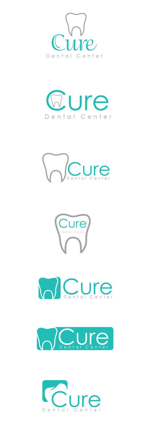 four different logos for dental care products