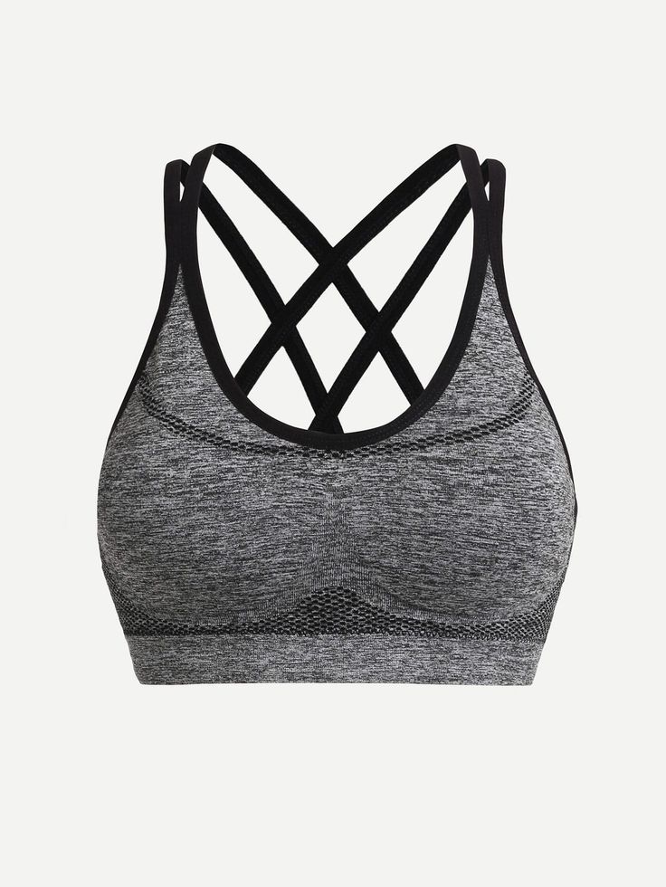 Activewear For Women, Gray Sports Bra, Yoga Sports Bra, Strappy Sports Bras, Bra Types, Racerback Sports Bra, Women's Sports, Yoga Bra, Sport Bh