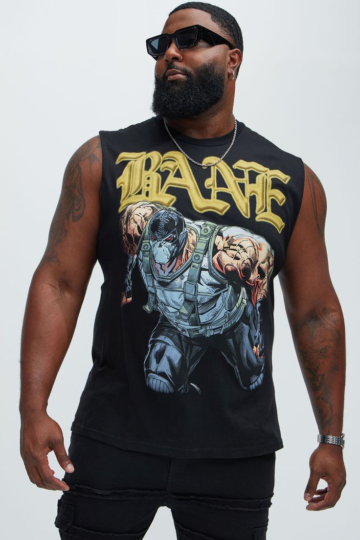 Available In Black. Crew Neck Sleeveless Screen Print 100% Cotton Imported | Mens Big Bane Sleeveless Tee Shirt in Black size Medium by Fashion Nova Search By Photo, Sleeveless Tee, Tee Shirt Print, In Hot, Shirt Print, Swim Shorts, Screen Print, Jeans Pants, Black Tee