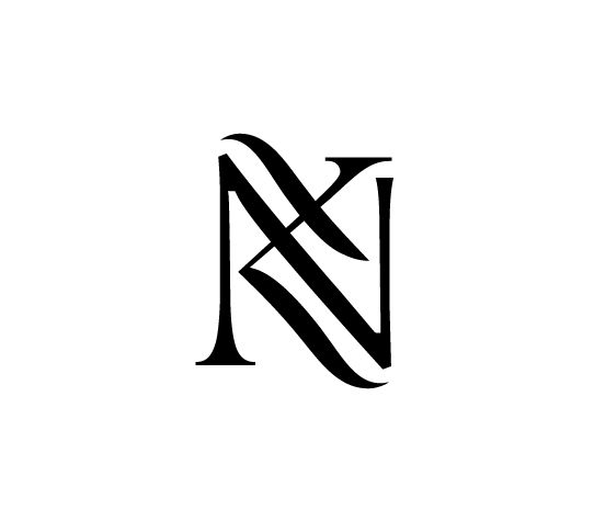 the letter n is made up of lines and letters that appear to be in different directions