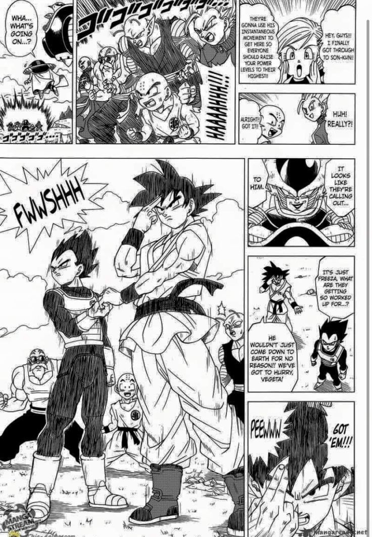 a page from the dragon ball comic