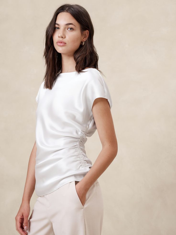 Side-Shirred Blouse | Banana Republic Factory