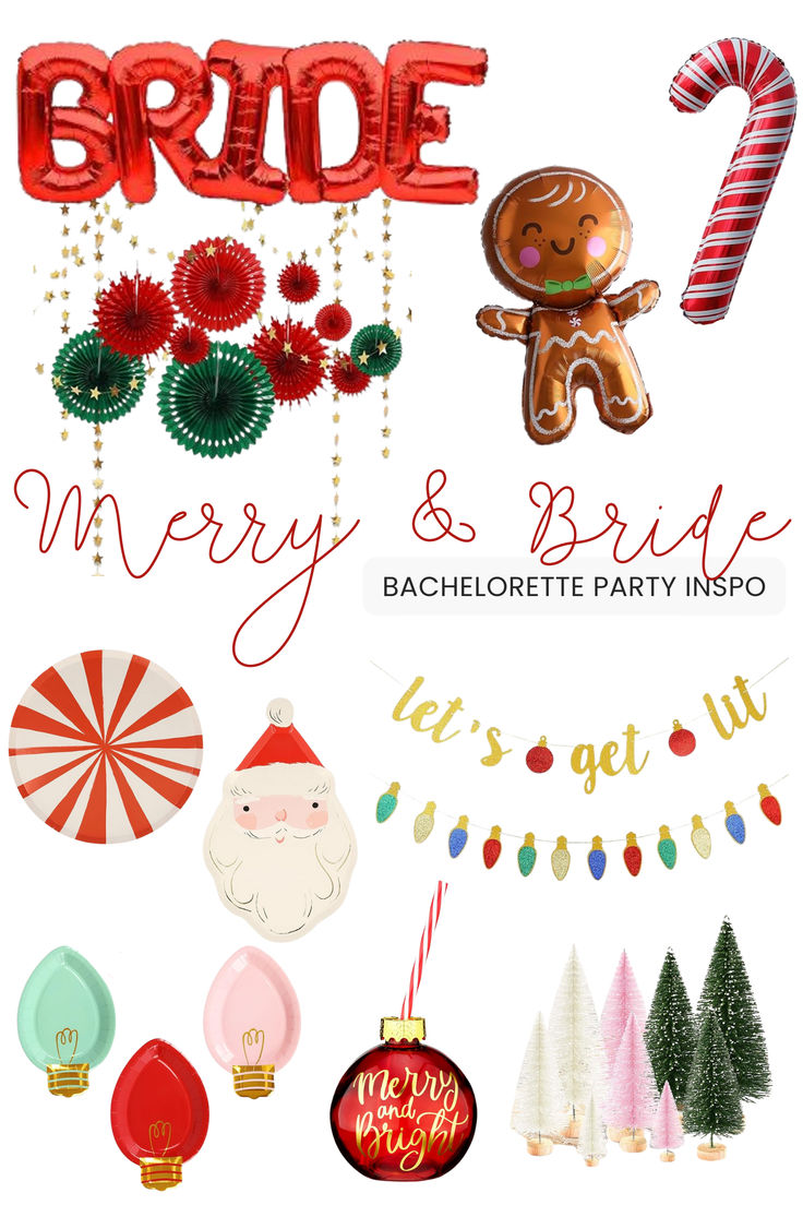 christmas and new year's eve party info sheet with gingerbread man, candy canes