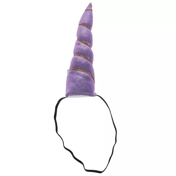 Unicorn Horn Headband | Hobby Lobby | 1830306 Novelty Costume Accessories With Matching Headband, Adjustable Novelty Costume Headband, Adjustable Novelty Headband Costume Hats, Purple Summer Headband Hair Accessory, Purple Summer Headband, Adjustable Purple Hair Accessories For Summer, Adjustable Purple Headband As A Gift, Adjustable Band Headband As Gift, Beach Hair Accessories With Adjustable Matching Headband