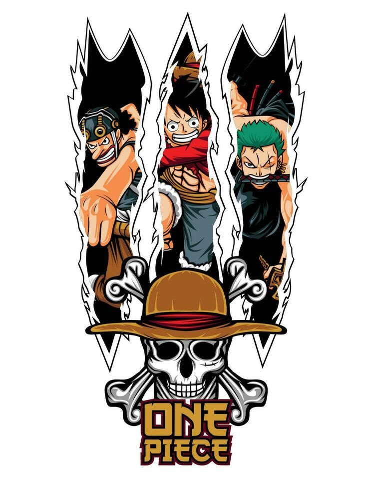 one piece with two characters on it