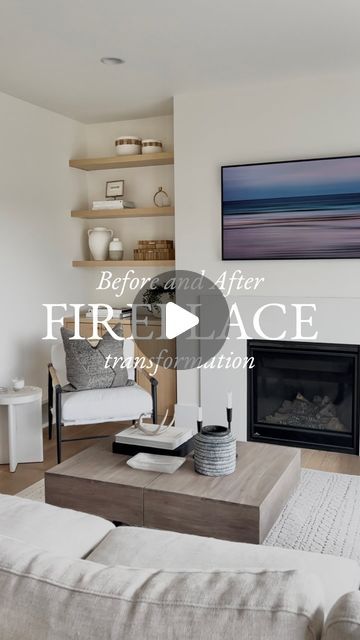 a living room filled with furniture and a fire place