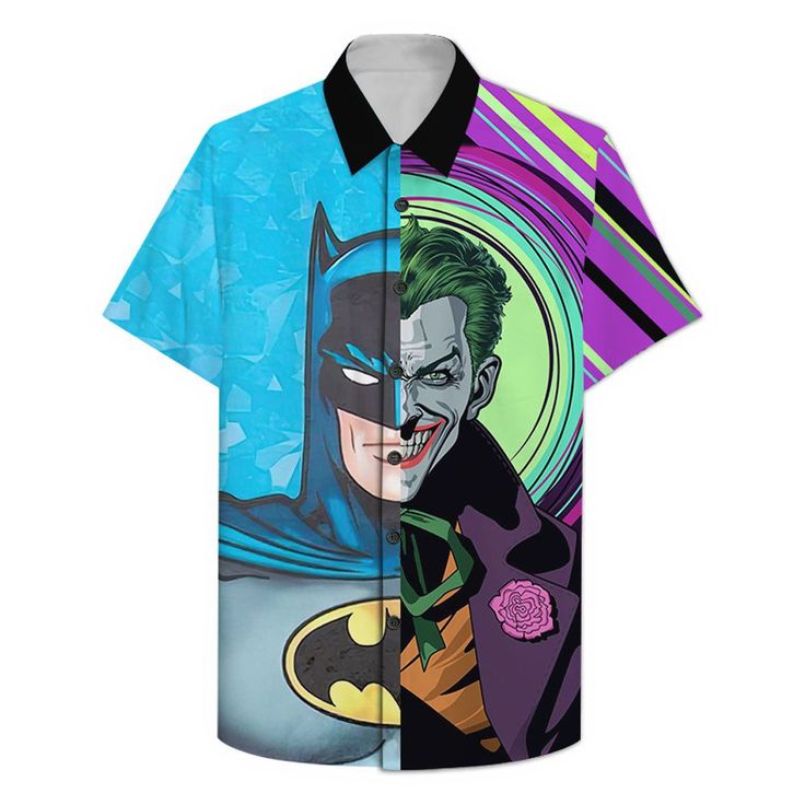 Batman Two Face Hawaiian Shirt available in T-shirt, hoodie, tank top, longsleeve, multi color and size S M L XL XXL 3XL 4XL 5XL. Shipping from the US. Easy 30 day return policy - Shop now! 6.1-ounce, 100% cotton .Double-needle neck, sleeves and hem; Roomy Unisex Fit. Ash is 99% cotton, 1% poly; Sport Grey is 90% cotton, 10% poly; Dark Heather is 50% cotton, 50% polyester .Decoration type: Digital Print. Made by Gildan Casual Black Sublimation T-shirt With Character Print, Black Casual Sublimation T-shirt With Character Print, Multicolor Character Print Tops For Streetwear, Relaxed Fit Multicolor Cartoon Print Top, Relaxed Fit Multicolor Tops With Cartoon Print, Multicolor Cartoon Print Relaxed Fit Tops, Casual Multicolor Shirt With Cartoon Print, Pop Culture Multicolor Tops With Character Print, Pop Culture Cotton Tops With All Over Print