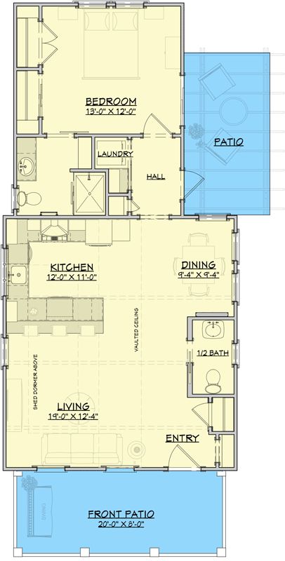 the floor plan for a two story house