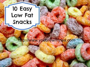 Whether you are working toward simply eating healthier or you are watching portions in an effort to drop excess pounds snacks can often be a downfall, so we compiled a list of 10 Easy Low Fat Snacks.  We all have times where we aren’t ready for a full meal but our body is telling us … Low Fat Foods List, Low Fat Diet Recipes, Fat Burning Snacks, Low Fat Dinner, Low Fat Snacks, Fat Burning Tea, Eating Healthier, My Tea, Fat Foods