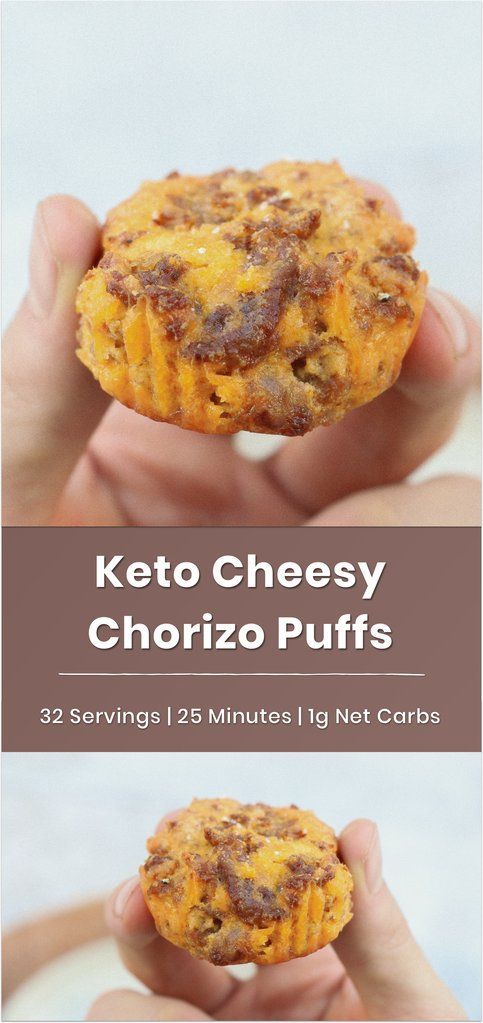 keto cheesy chorizo puffs are the perfect low carb snack