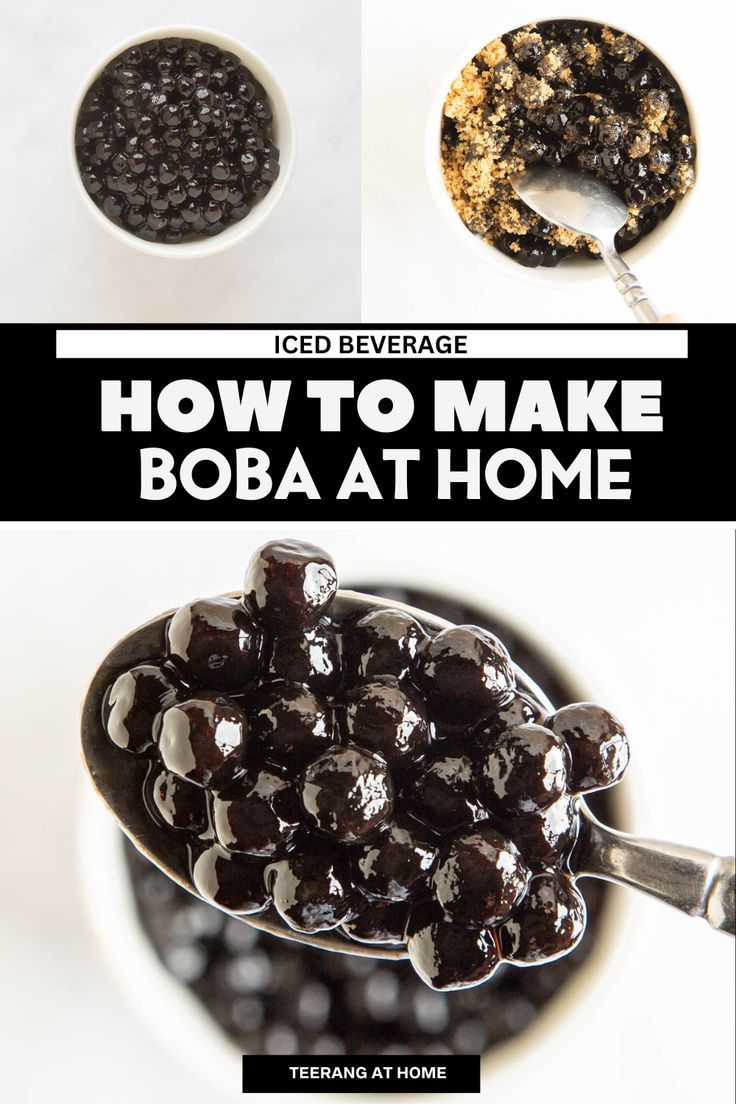 Cooking boba pearls is soo simple and easy. This method has the black round chewy tapioca pearls ready to use in just ten minutes! Add them to your favorite bubble tea or in a smoothie. For more great Vietnamese recipes with authentic flavor be sure to follow along. Instant Boba, Bubble Tea Pearls, Homemade Boba, How To Make Boba, Bubble Boba, Black Food Coloring, Boba Pearls, Tapioca Pearls, Black Food