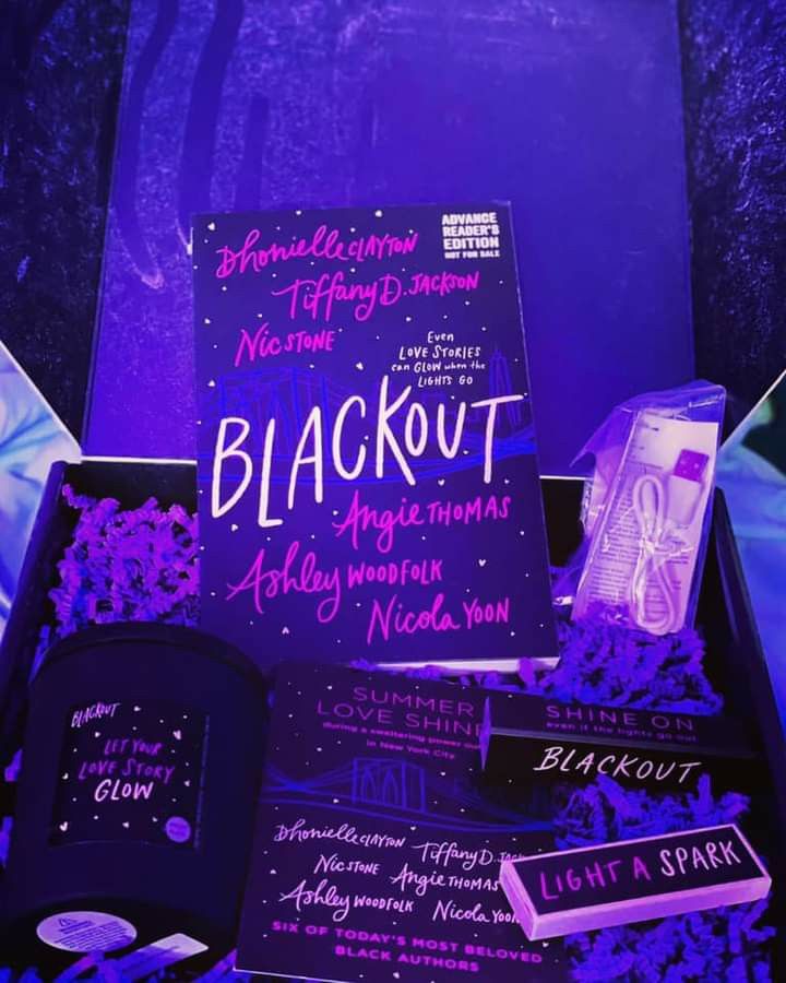 the black out box is filled with various items