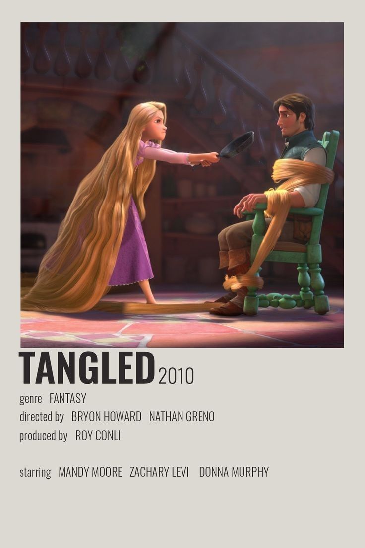 the tangled 2010 movie poster with rap and rap from tangled is shown in this image