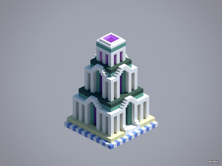 an image of a building made out of blocks