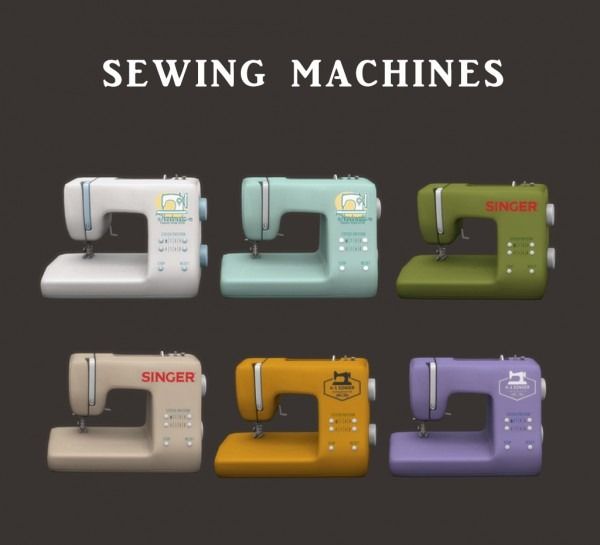 the sewing machine is different colors and sizes